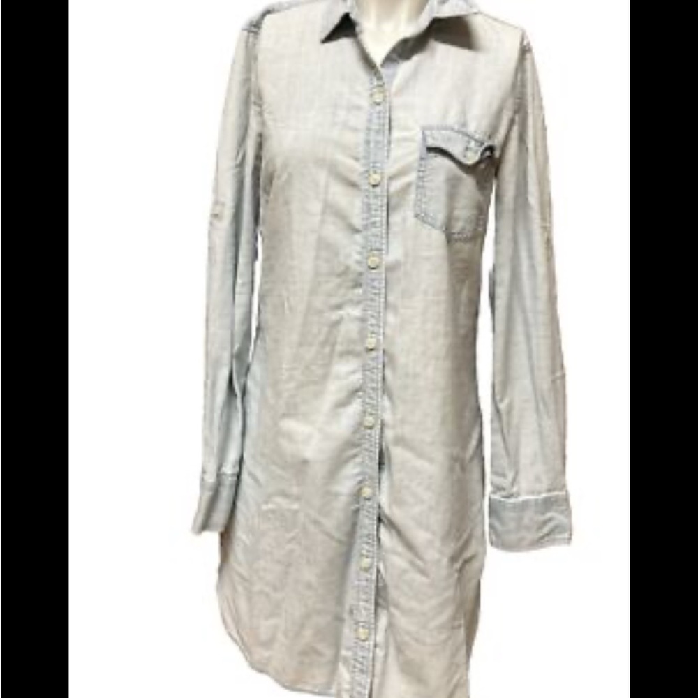 J. Crew Jean Lightwash Button-Up Shirt Dress Size 0